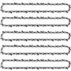 Yweller Confezione da 5 catene per motoseghe da 3/8, con 57 connettori per ingranaggi, 1,3 mm, adatte per aste da 40 cm, compatibili con titanio, Ferrex, Gardenline, Black & Decker, Primaster Oregon