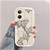 hdqICase Farfalla Custodia Onda Silicone Morbido Compatibile con Realme C33 Bianco Cover