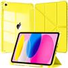 EspZanthic Custodia per iPad (A16) 11a/10a Generazione (2025/2022) con Portapenne, Posteriore Chiaro Trasparente 6 in 1 Angoli di Visione Supporto per Tablet Cover, Giallo