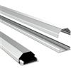 RICOO Canalina passacavi Tubo Z0100-S cavo Per Supporto TV Nascondi cavi Organizer salvaspazio Canale Scrivania Alluminio Argenteo 110 cm