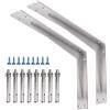 YUMORE Staffa per mensola, resistente, 40,6 x 25,4 x 5,1 cm, extra spesse, in acciaio inox, staffe a L, montaggio a parete, include hardware, confezione da 2