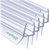 Engelbach® Guarnizione Doccia Sottoporta 4x 100cm - Per porte in vetro 5-8 mm - Profilo in gomma extra spesso - Impermeabile e facile da installare