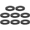 PATIKIL Distanziale Alluminio M10 8pz Distanziali Metallici Alluminio 10,5 Mm ID x 20 Mm OD x 2 Mm L Distanziatore Alluminio a Vite Rotondo per Viti 2/5 o M10 Nero