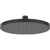 Schläfer 136000 | Soffione Doccia Nero Opaco, Tondo 20 cm a Pioggia Anticalcare ad Alta Pressione in Abs, Soffione per Cabina Doccia PureShower, Snodo Regolabile Universale G 1/2