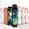 Mewaii Peluche Stitch Gatto Lungo Nero che Respira Kawaii 90CM Cuscino di Peluche Gigante Giocattoli Abbraccio Morbido Pupazzo Giocattolo Natale Regalo per Ragazza