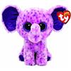 TY - Peluche - Beanie Boos - Elefante - Eva - Rosa e Viola - Occhi, orecchie e zampe color viola glitter - Il pupazzo con gli occhi grandi scintillanti - 15 Cm - 36386