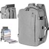 Gluckstar Zaino Ryanair 40x20x25 Bagaglio a Mano 20L Zaino da Viaggio Aereo per Donna Uomo Cabina Valigia per EasyJet Wizzair Lavoro Scuola Weekend (Grigio Chiaro)
