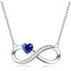 CERSLIMO Regali per mamma/sorella/fidanzata/figlia/moglie, collana in argento 925, con simbolo dell'infinito, ciondolo a forma di cuore, con zirconi, per compleanno, amicizia, anniversario di