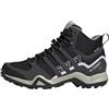 adidas Terrex Swift R2 Mid Gore-Tex Hiking Shoes, Scarpe da Trekking Donna, Core Black/Solid Grey/Purple Tint, 40 2/3 EU