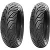 ECOVELO Coppia Pneumatici Deestone 110/70-11 + 120/70-10 GOMME D825 45L PER PIAGGIO VESPA LX 50 125 150 MOTO SCOOTER