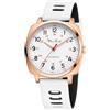 Diaofendi Orologio unisex da donna e uomo medico per studenti di medicina, medici, seconda mano, quadrante di facile lettura, 24 ore, cinturino in silicone, Oro Rosa-Bianco Nero, Guarda infermiera