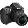 Nikon Fotocamera Nikon DSLR Kit D3400 + AF-P DX 18-55 non VR, 24,2 Megapixel, Nero