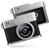 MUMQAQ Mini fotocamera portachiavi, 1080p, piccola fotocamera retrò nostalgia, piccole fotocamere portatili, micro videocamera portatile per foto, video, viaggi, studio, registrazione (nero)