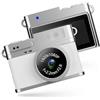MUMQAQ Mini fotocamera portachiavi, 1080p, piccola fotocamera retrò nostalgia, piccole fotocamere portatili, micro videocamera portatile per foto, video, viaggi, studio, registrazione (bianco)
