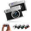 generic Mini fotocamera 1080P, portachiavi Videoregistratore digitale HD, portatile, piccola fotocamera nostalgia retrò, micro videocamera per foto e video da viaggio (colore nero senza scheda di memoria)