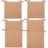 PIPOEI Cuscini per Sedie da Cucina con Lacci Set di 2/4/6, Cuscino Quadrato in Lno, Copertura Rimovibile con Cerniera, per Casa, Sala da Pranzo, L'Ufficio, Giardino e Patio 06,6 PCS- 40 * 40cm