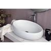 Yellowshop - Lavabo Da Appoggio Cm 60 x 41 Bacinella Lavandino Lavello In Ceramica Bianco Sanitari Bagno Design Moderno Modello Goa
