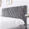 DEVINK Cuscino da Lettura Triangolare, Schienale Testata Letto Divano, Imbottitura Poggiaschiena Antireflusso Adulti, Cuscino Letto Matrimoniale, Cuscino Cervicale Dormire Lungo(120cm,Grey)