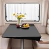 VFGFDJNDFX Copritavolo Rettangolare Con Bordo Elastico Per Camper, Tovaglia Antimacchia Impermeabile PVC, Moderna Jacquard PU Tovaglie (Nero,60 * 60cm(quadrata))