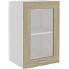 vidaXL Mobile Pensile con Vetro Rovere Sonoma 40x31x60 cm Multistrato