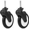Yosoo Health Gear Passeggini Sostituzione delle Ruote Passeggini per Bambini Ruote in Gomma Accessori Set Ruote Posteriori Anteriori per Passeggino per carrozzina con strumenti (Una coppia di ruote anteriori)