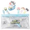 Mr. Wonderful - Set di astuccio + penna + graffette + sticker glitter - Be inspired