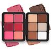 KARLOR Palette Blush Cremoso Contorno, 12 Colori Palette Correttore Rouge Contorno, 6 Rouge + 6 Correttore Contouring Makeup Blush Cremoso Opaco Modulabile (Palette Nera)