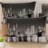 PETTI Artigiani Italiani - Coppia di Federe Cuscino 50x70 cm in Microfibra, Cuscini Arredo Camera da Letto, Divano, Salotto, Set 2 Fodere Copricuscino, Federa City Nero, 100% Made in Italy