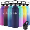 Motswedi Borraccia Termica, 750ml senza BPA, Borraccia con Cannuccia, Acciaio Inox, Bottiglia Termica, a Prova di Perdite, Borracce Termiche, Borraccia per Scuola, Palestra, Campeggio, Blu Scuro