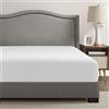 Comfort Spaces Coolmax,Lenzuolo con angoli elasticizzati, super morbido, resistente allo sbiadimento, tasca profonda 43.2 cm, elastico tutto intorno, regina, bianco