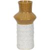 Romimex Vaso Giallo Bianco Ceramica 19 x 41 x 19 cm