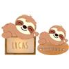 WONDEE Pack Regali Personalizzabile Bambino e Bambina, Targa + Lampada Luce Notturna Personalizzata Orso, Regalo Neonato Maschio e Femmina, Regalo Battesimo Bimbo e Bimba, idee Regali 0 1 2 3 4 5 anni