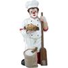 GILDE Clown - Pagliaccetto da forno in resina sintetica - Panettiere artigianale - Figura decorativa e pezzo da collezione - Altezza 15 cm, bianco