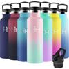 Motswedi Borraccia termica da 750 ml, senza BPA, in acciaio inox, freddo/caldo, bottiglia d'acqua con cannuccia, a prova di perdite, bottiglia d'acqua termica per sport, ufficio, yoga, rosa chiaro e