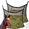 BAIFULAI 2 reti da fieno per cavalli, 60 x 90 cm, per cavalli, rete da fieno a maglia stretta, capacità 8 kg, rete da fieno con 4 moschettoni, Heusack, borsa da fieno, borsa da fieno, colore: nero