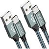 GIANAC Cavo USB [2Pezzi: 1m] 3.1A Cavo USB Type-C Nylon Caricatore Ricarica Rapida Cavo Tipo C per Samsung S8 S9 S10 A30 A40 A50 A70,Huawei P9 P20 P10 P30, Xiaomi,Sony,OnePlus