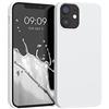 kwmobile Cover per Apple iPhone 12 mini Custodia - Back Case per Smartphone in Silicone TPU - Protezione Gommata - bianco