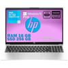 HP 250 G10 Notebook portatile, Ram 16GB, SSD 256Gb, Display FullHD 15.6, Cpu Intel N100 4Core fino a 3,4 GHz, tastiera retroilluminata, Win 11 Pro, Garanzia Italiana, pronto All'uso, Italia
