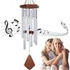 ASTARIN Amazing Grace Wind chimes Outdoor Large Deep Tone, 76,2 cm Memorial Wind Chime Outdoor, wedding wind-chime Tuned personalizzata con 6 tubi, elegante, per giardino, patio, balcone e casa, argento