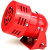 BORDSTRACT Sirena a motore, MS-190 AC 110V 114dB suono d'allarme Buzzer ad alta potenza, sirena elettrica ad alta intensità, mini corno d'allarme rosso per casa, industrie, negozi e sistema di sicurezza