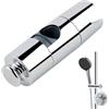 Hibbent Supporto Doccia di Ricambio, Supporto Universale e Regolabile per Soffione Doccia Manuale con 1 Gancio per Barra Doccia da 18-25 Mm, Saliscendi in ABS per Testa di Doccia, Cromato.