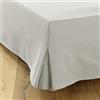 Dahlica Vestiletto Matrimoniale 140x190 Grigio - 4 volanti da 30 cm per rete 140x190 con piedi - Made in European - Mantovana Giroletto