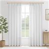 MRTREES Tende Semioscuranti per Interni Camera da Letto Doppio Velo Tenda Lino Bellissime Moderne con Fettuccia per Soggiorno Salotto Eleganti 2 Pezzi 140x245 CM Tende per Casa, Bianche