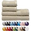 Bassetti Morbidissimo Set Asciugamano Asciugamani 480 Gr/m² 100% Cotone Set 4 Pezzi Assorbenti Soffici (Beige, 2 da 60x110 cm + 2 da 40x60 cm)
