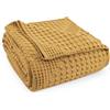 Milam London Plaid Per Letto Grande | Telo Copritutto Divano o Letto | Copriletto Estivo | Telo Copridivano | Copri Divano Cotone 100% | Coperta Grandi | 220 x 250 cm - Senape
