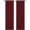 Deconovo Tende Natalizie Oscuranti per Interni 2 Pezzi 229 CM Altezza, Termiche Isolanti, Anti-Rumore, con Anelli, Ideali per Camera da Letto e Soggiorno, 168x229 CM, Rosso Scuro