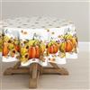 Artoid Mode Zucche, foglie d'acero, girasoli, autunno, tovaglia rotonda, 120 cm, antimacchia, biancheria da tavola per la cucina, per le vacanze, per le feste
