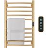 LNXGJJ Scaldasalviette Elettrico Oro Spazzolato WiFi Smart Portasciugamani Elettrico a Parete 450x720mm 135W Scaldasalviette Termoarredo Elettrico, Temperatura Regolabile 30-70℃, Temporizzazione 1-9 ore