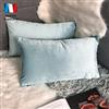 Douceur De Plumes Set di 2 Federe Cuscini 30x50 Azzurro Cielo Decorativi in Velluto Tinta Unita, Federa Moderna Quadrata Morbida, Soggiorno Camera Letto Divano Camera Letto (2 Azzurro Cielo)