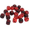 Pwshymi Dadi da Gioco a 6 Facce da 48 Pezzi, Set di Dadi da Gioco da Tavolo Impermeabili, Plastica Nera e Rossa, Dadi da Gioco da Tavolo, per Bar e Club di Feste, con Borse di Stoccaggio